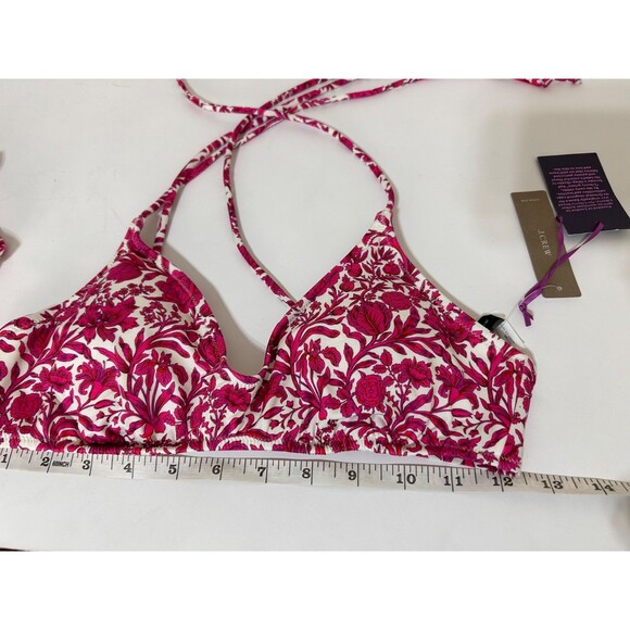 NWT J Crew Swimsuit Size S Liberty London Bikini Top Swim Roses - Picture 3 of 7